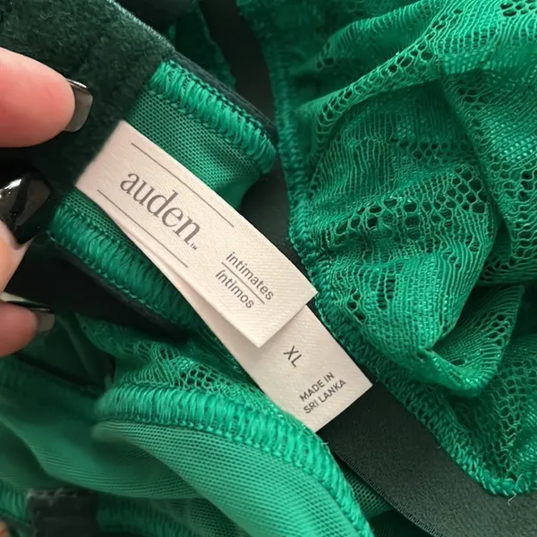 AUDEN XL intimate sleepwear lingerie green underwire padded adjustable straps - Image 7
