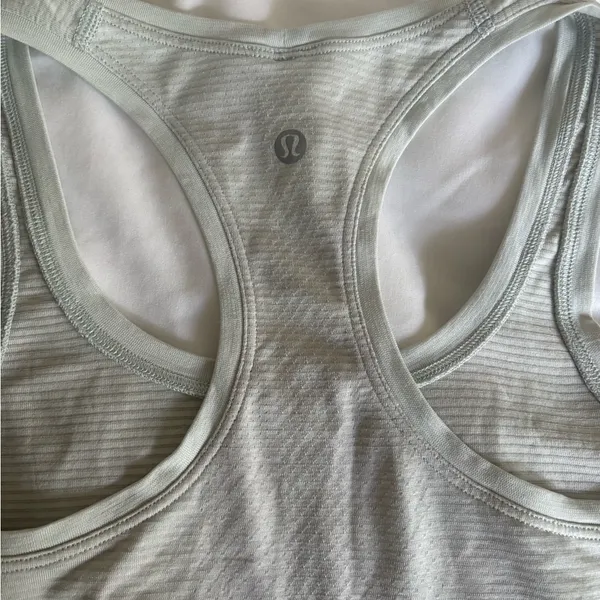 lululemon athletica Women's light mint blue Tank Top - Image 3