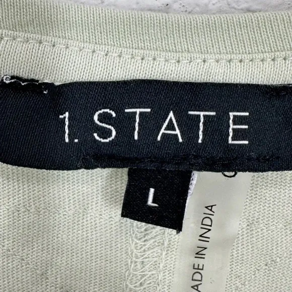 1.State Pastel Mint Green Cotton Long Sleeve Top with Pocket Round Neck Casual‎ - Image 8