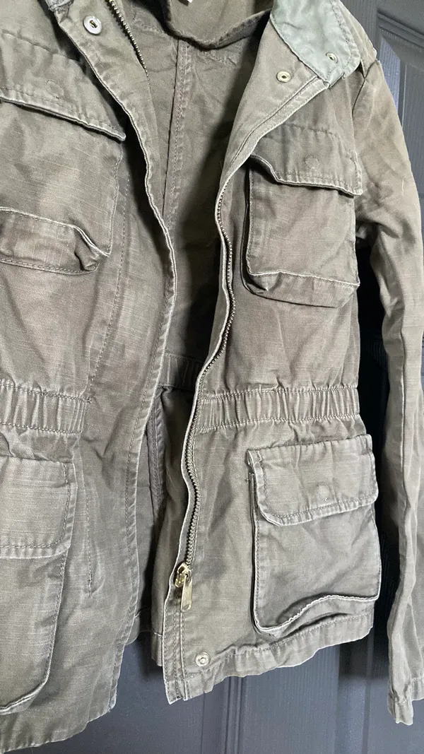 Olive Green  Utility Jacket - Image 3
