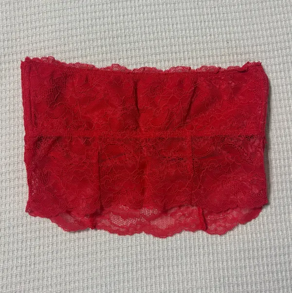 American Eagle Red Lace Bandeau Top - Image 2