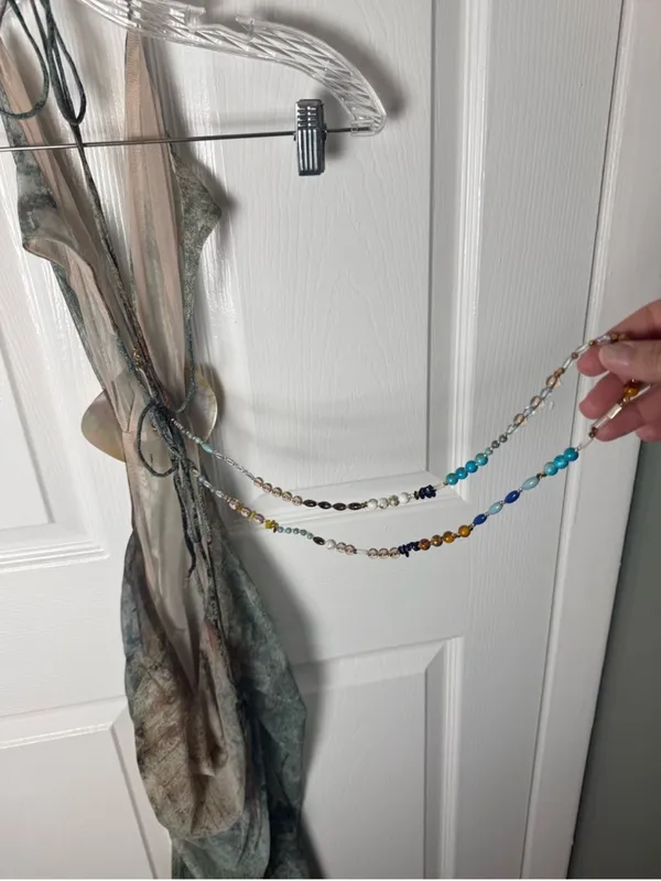 Jaded London Vida Backless Maxi Dress With Shell Trim in Marine XS - Image 5