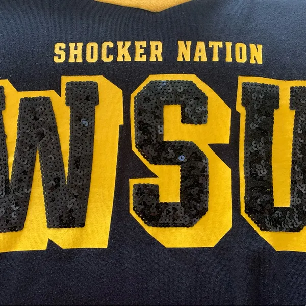 PINK - Victoria's Secret WICHITA STATE UNIVERSITY Oversized Bling Sweatshirt - Image 3