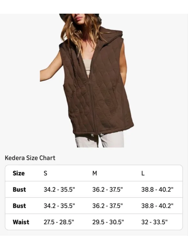 NEW Oversized Puffer Sleeveless Jacket Hooded Vest S - Image 3