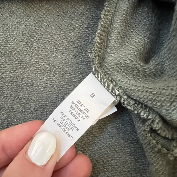 Aerie Woman’s Green Oversized Cotton Cozy Pullover Size Medium - Image 6