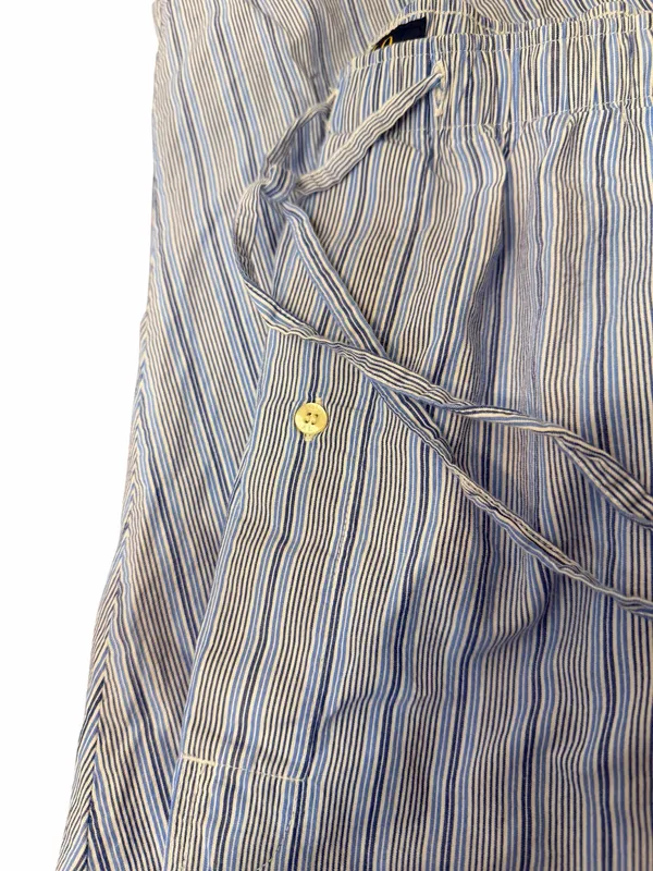 Polo Ralph Lauren XXL Blue White Stripe Cotton Pajama Lounge Pants Cropped Pony - Image 7