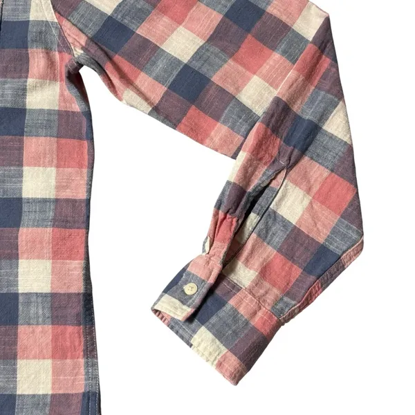 American Eagle Outfitters Plaid Shirt - Red,Pink,Blue, Cream 100%Cotton Sise M - Image 3