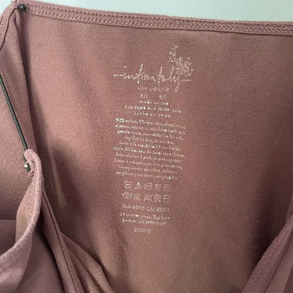 Intimately Free People purple mauve cropped top athletic‎ bra spaghetti straps - Image 3