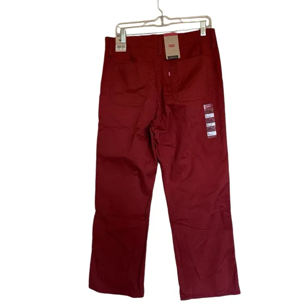 NWT LEVI'S Women's Surplus High Rise Straight-leg Pants In Burnt Henna SZ-31 - Image 9