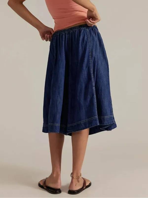 Free People We The Free Distant Lover Culotte Jeans Shorts in Long Distance NWT - Image 3
