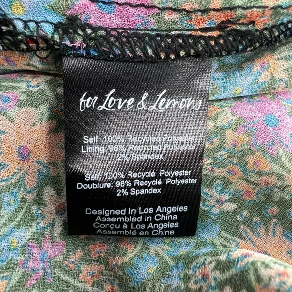 For Love & Lemons Brittany ruffle Midi balloon sleeve floral Dress Size‎ M - Image 9