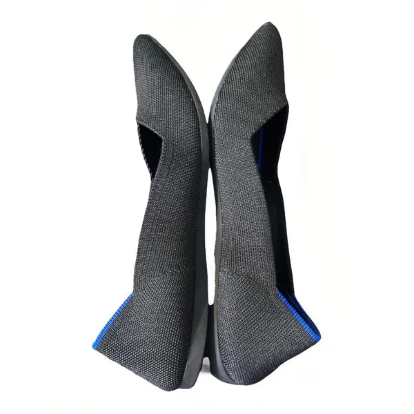 Rothy's The Point Black Solid Flat Slip On Shoes Size 7 EUC - Image 6