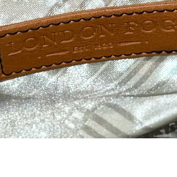 London Fog Tan and Brown ostrich top Women's Bag - Image 10