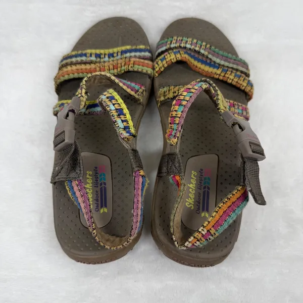 Skechers Outdoor Lifestyle Brown‎ Multicolor Woven Strappy Hiking Sandals est 7 - Image 6