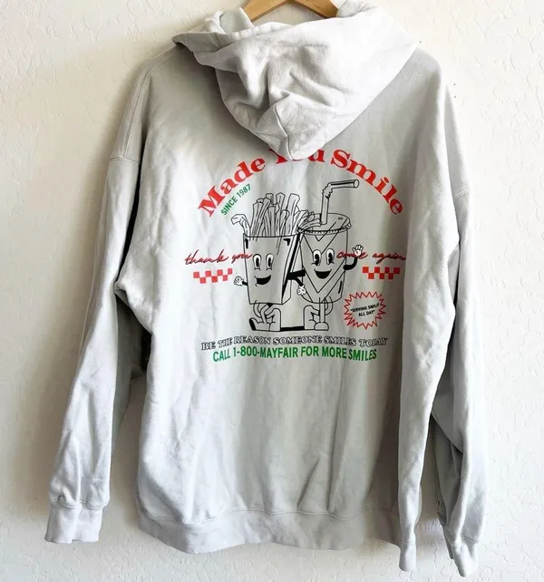 The Mayfair Group Made You Smile Chrome Zip-Up Hoodie - One Size Plus - Image 3