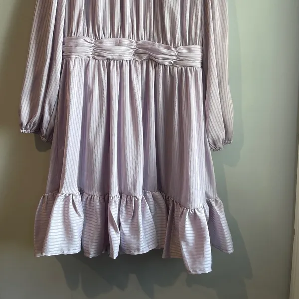 ENTRO Knee-Length Mock Neck Lavender Dress - Large - NWT - Image 6