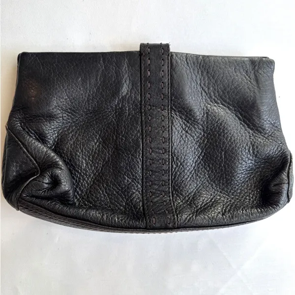Vintage COLE HAAN Bag Black Pebbled Leather Soft Pebbled Leather Clutch - Image 13