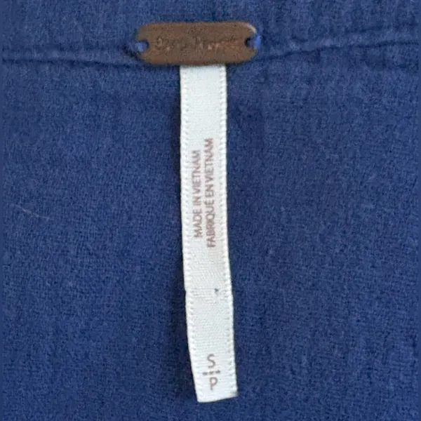 Free People Changing Horizons Gauze‎ Blue Pullover Top EUC Size Small - Image 5