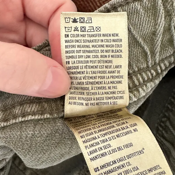 American Eagle Army Green Mid-Rise Shorts with a Tie Waistband, Stretch, Size 4 - Image 11
