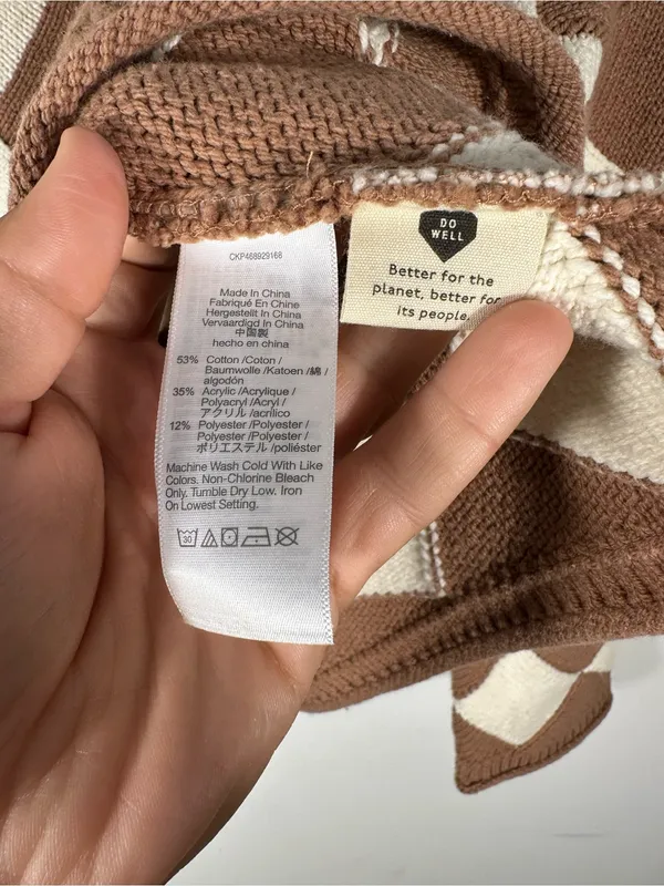 Madewell‎ Merriam Pullover Checkered CrewNeck Sweater Women’s Sz XS - Image 6