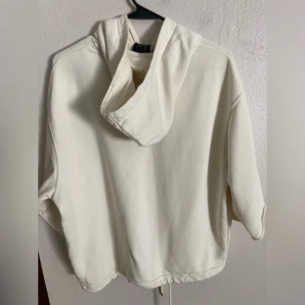 Nike Icon Clash Cream Boxy Tie Front Sweatshirt Hoodie Size Small Pullover - Image 5