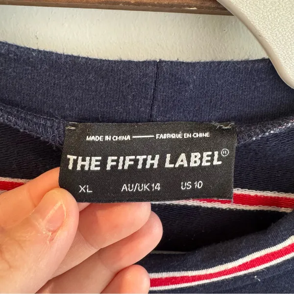 Anthropologie The Fifth Label Kinetic Stripe Puff Sleeve‎ Top XL - Image 2