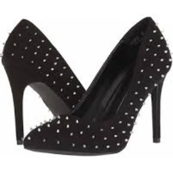 NEW REPORT JAEMON Metal Spike Heel Pointed Toe Black Western Nightout - Image 2