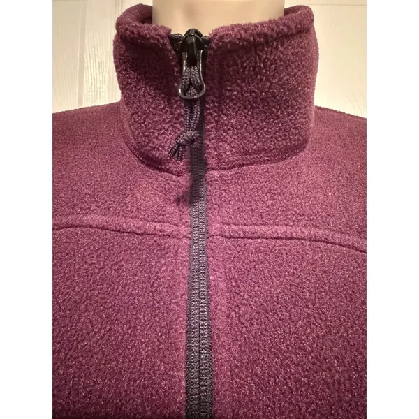 Eddie Bauer Polartec Fleece Vest Women Small Purple Y2K Vintage Zip Pockets - Image 2