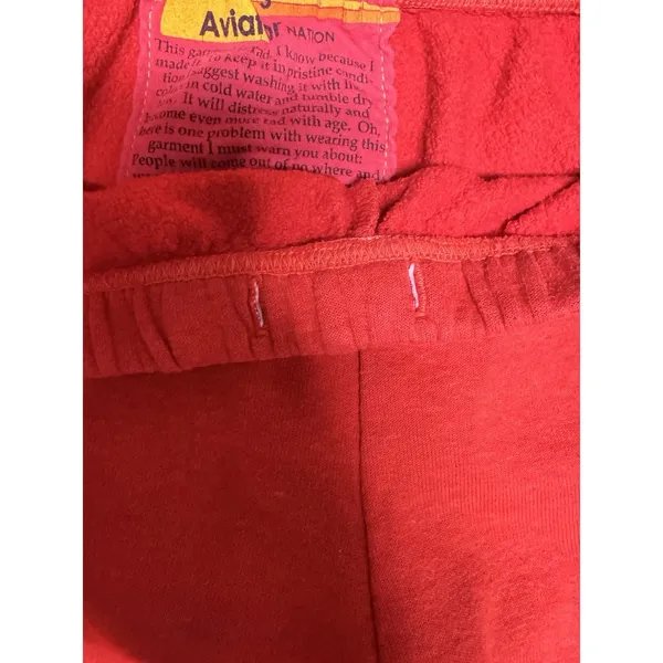 Aviator Nation Bolt Stitch Sweatpants Red Women's Size Small‎ - Image 10