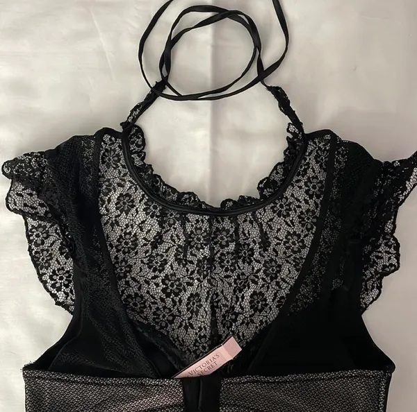 Victoria's Secret Satin & Lace Bra Top Crop Top 32C - Image 7
