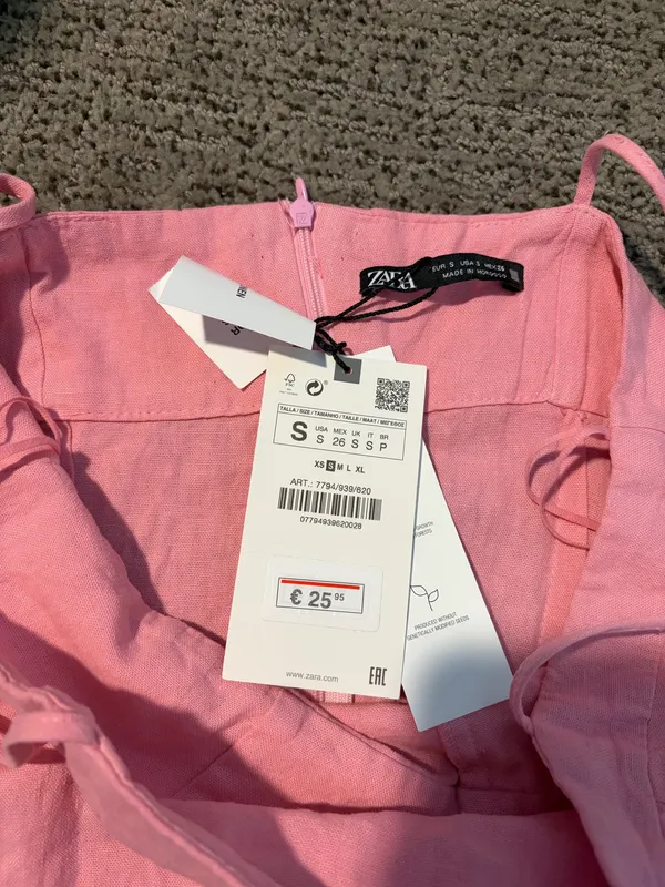Zara pink linen mini dress  - Image 2