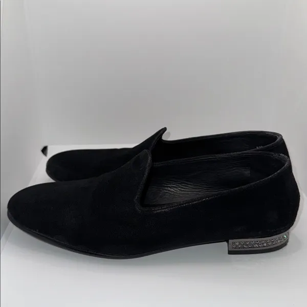 Pedro Garcia Garan Loafers w Swarovski Crystals Black Suede Women’s EU 8 US 8 - Image 4