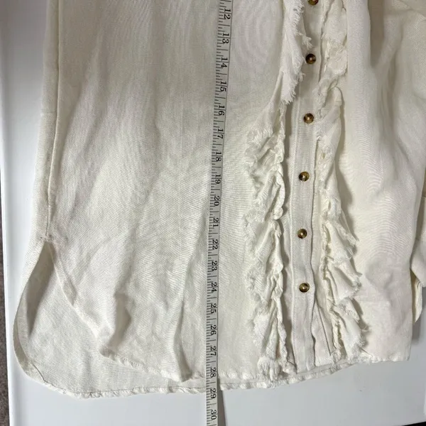 Anthro l Pilcro Ruffled Placket Shirt - Image 8