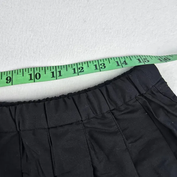J.‎ Crew NWT Black Pleated Tie Waist Mini Skirt Lace Trim Size Medium - Image 7