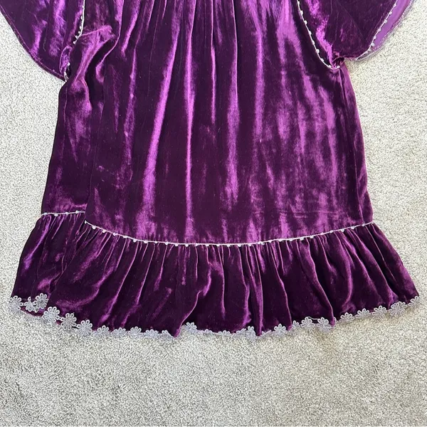 Sundance Embroidered Silk Blend Just Devine Tunic Top Purple Velvet Fairy Size M - Image 9