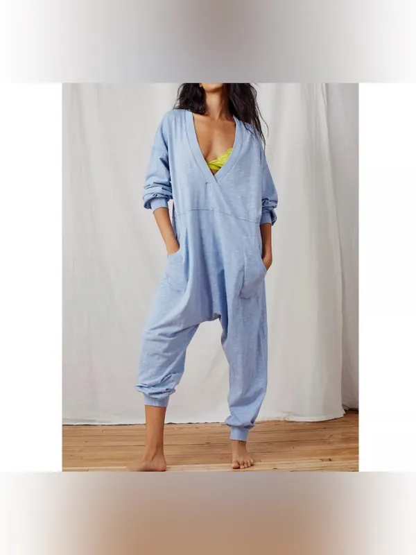 NWOT Free People FP Intimately Just Because Onesie - the rain blue - Small - Image 3