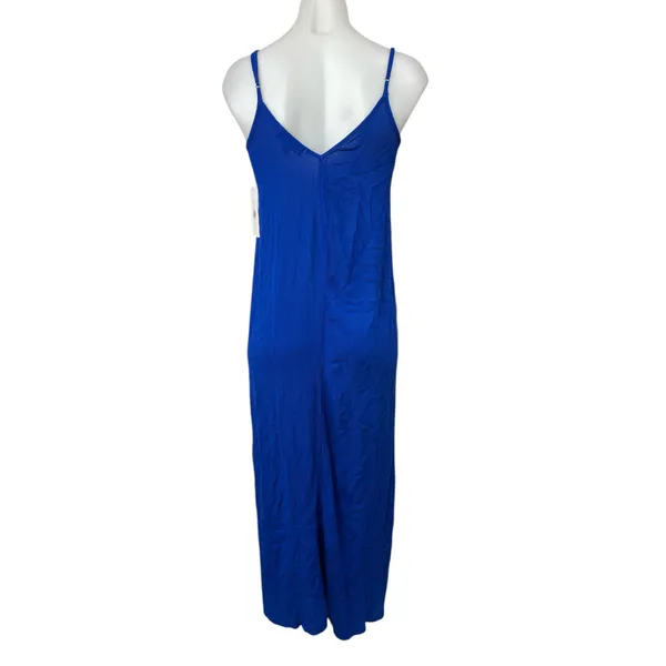 NEW Treasure & Bond Blue V Neck Sleeveless Maxi Cami Camisole Tank Slip Dress XS - Image 2