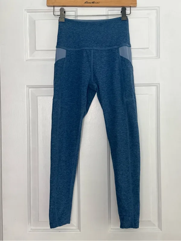 Beyond Yoga Spacedye In The Mix High Waisted 7/8 Yoga Leggings in Blue - Image 2