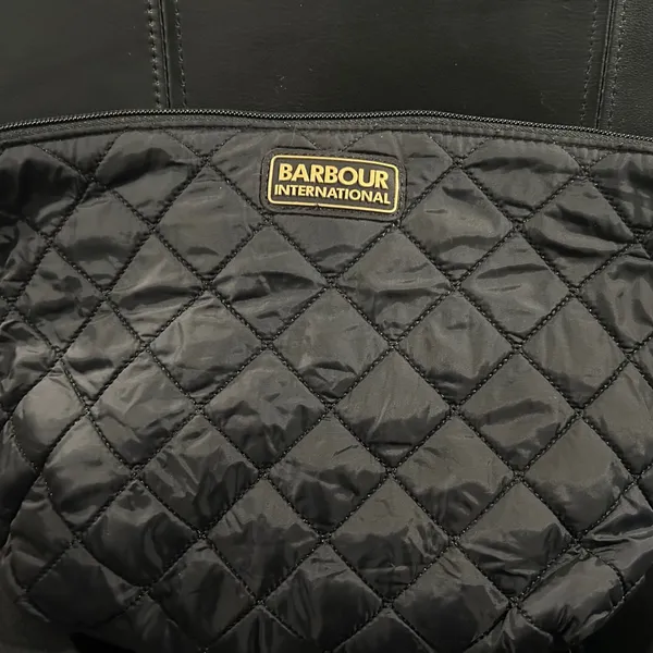 Barbour International Quilted Black Clutch - Image 2