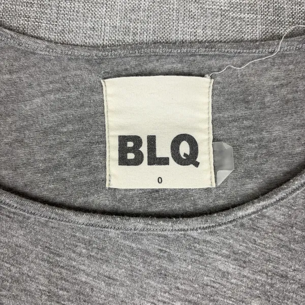 BLQ T-Shirt Dress Womens 0 Gray Long Sleeve Swing Jersey Stretch Casual Short - Image 2