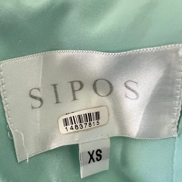 Samantha Sipos $450 Butterfly Slip Cutout Halter Teal Dress‎ Spring Cocktail - Image 6