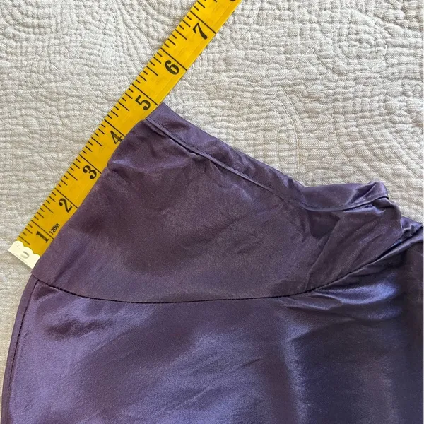 Vintage Paris Sport Club Satin Shirt Womens L Large Fits Small Medium Purple 90s - Image 7