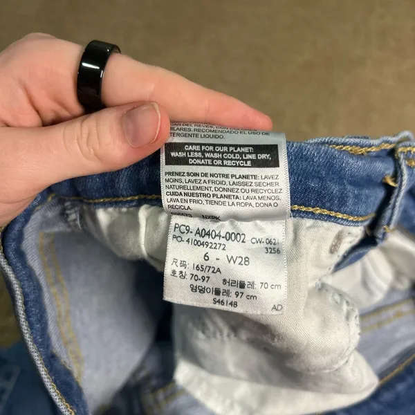 Signature by Levi Strauss Heritage High Rise Straight Distressed Jeans 6/W28 - Image 8