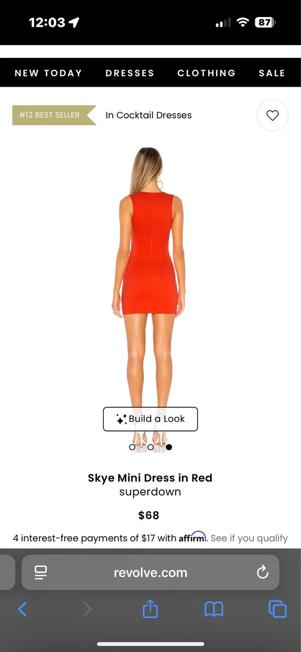 Revolve superdown Mini Dress Red - Image 2