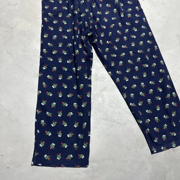 VTG Men's POLO by RALPH LAUREN SZ XL POLO BEAR AOP COTTON LOUNGE PAJAMA PANTS - Image 9