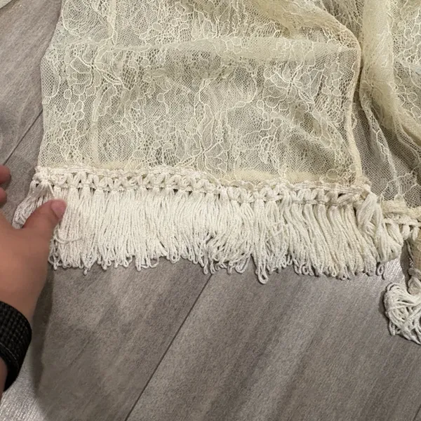Others Follow vintage Lace Overlay Open Cardigan Size L - Image 6