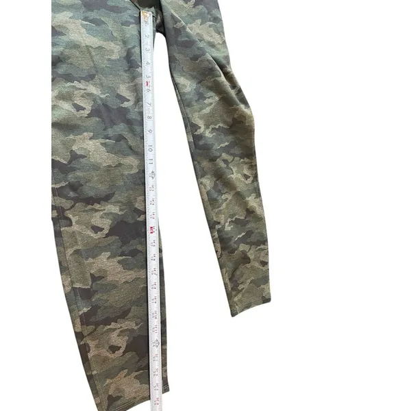 Nine West Army Green Camouflage Pull On Elastic Waist Ponte Pants L NWT - Image 11
