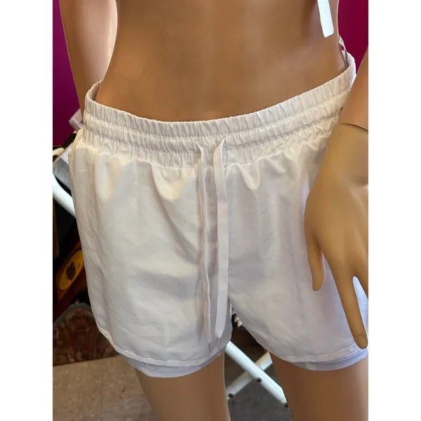 RBX White X-Dri Running Shorts Womens Medium Smocked Waist Performance‎ Athletic - Image 4