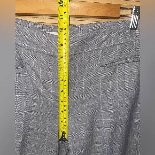 Van Heusen gray white plaid slacks trousers dress pants stretch woman’s sz 10 - Image 7