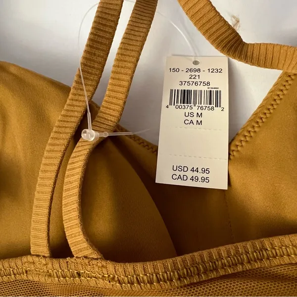OFFLINE By Aerie Ribbed Plunge Sports Bra in Honey Size M New - Image 10